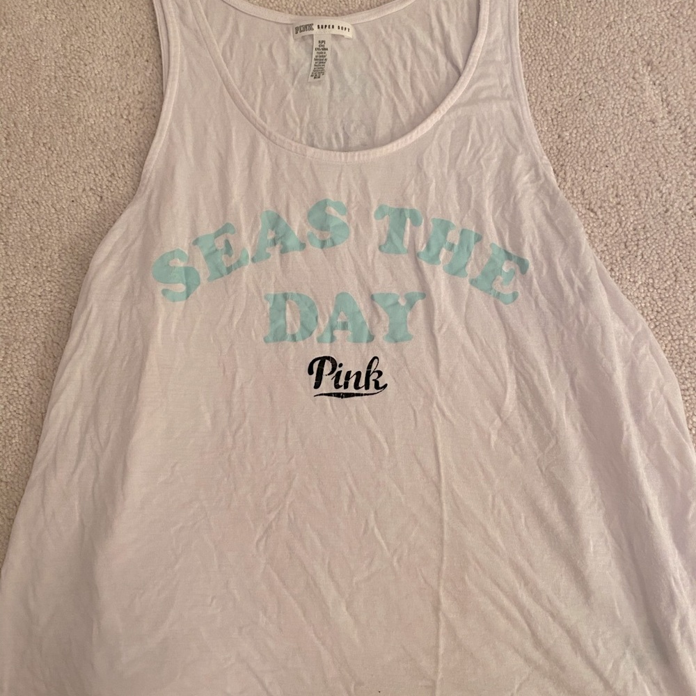 Pink brand swim cover up tank top